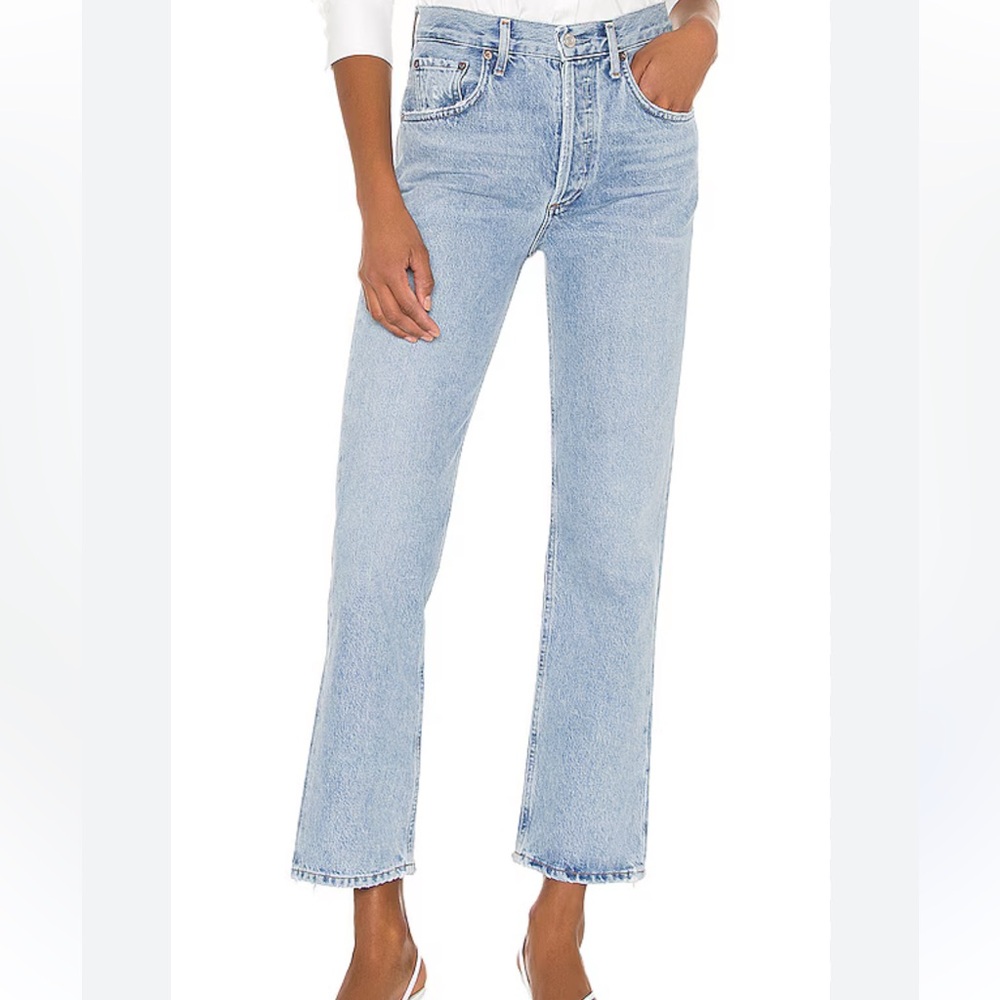 Agolde Ripley Mid Rise Straight Jeans in Riptide Size 32